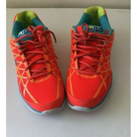 FILA Dimension Track 2 Energized Running Shoes Sneakers Coral Multi Sz.8.5