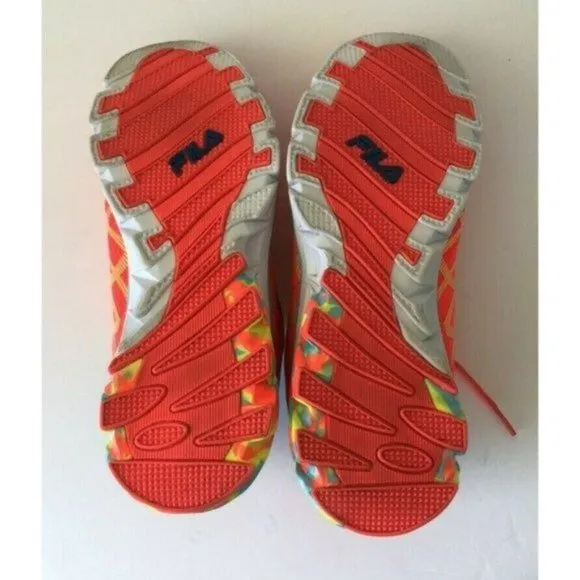 FILA Dimension Track 2 Energized Running Shoes Sneakers Coral Multi Sz.8.5