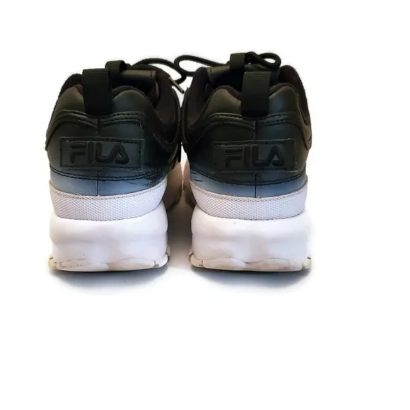 Fila Disrupter 2 Brights Chunky Sneaker Fade Black White Size 6.5
