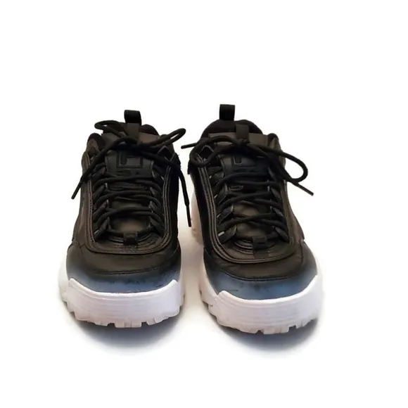Fila Disrupter 2 Brights Chunky Sneaker Fade Black White Size 6.5
