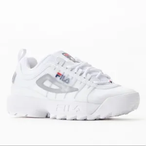 Fila Disruptor chunky bright white lace up sneakers athletic streetwear shoes