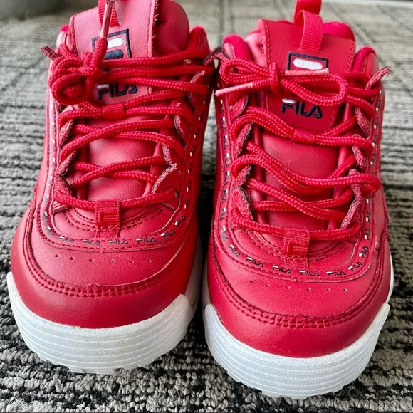 Fila Disruptor II Sneakers Red Y2K