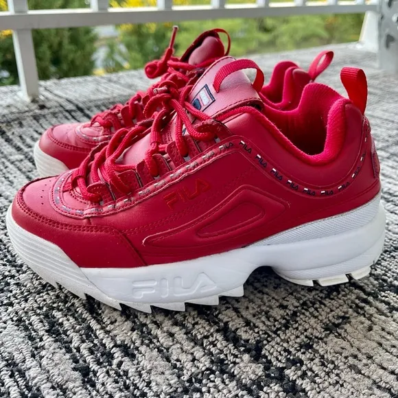 Fila Disruptor II Sneakers Red Y2K