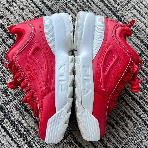 Fila Disruptor II Sneakers Red Y2K