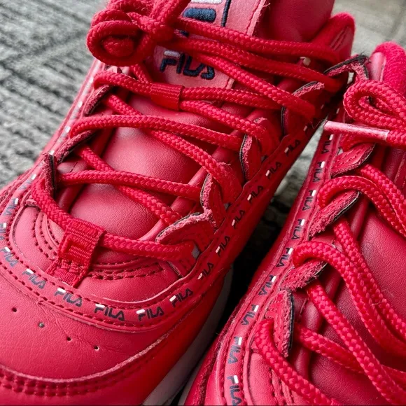 Fila Disruptor II Sneakers Red Y2K