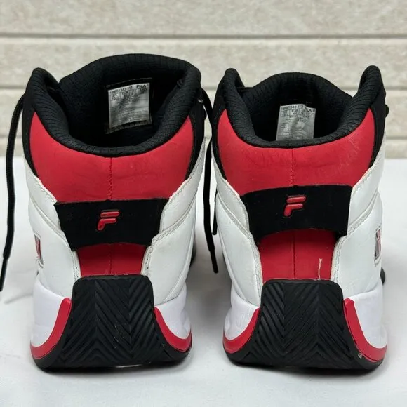 Fila High-Top Eight-Five-Viz Lace Up Basketball Sneakers White/Red/Black 10.5