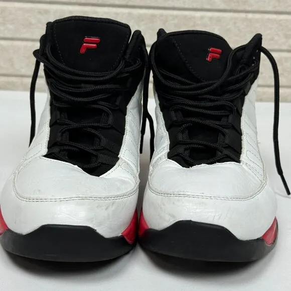 Fila High-Top Eight-Five-Viz Lace Up Basketball Sneakers White/Red/Black 10.5