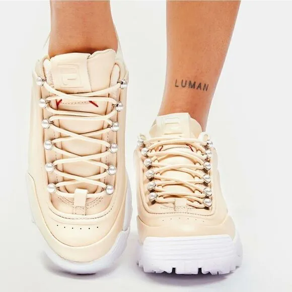 Fila Effervescent Pearl Disruptor Zero Sneakers Size 8 NIB