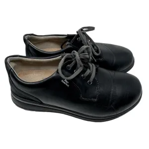 Finn Comfort Black Lace Up Loafer Shoes Woman Sz 38