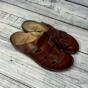 Finn Comfort Brown Leather Slip On Comfort Shoes Woman's 41 US 11