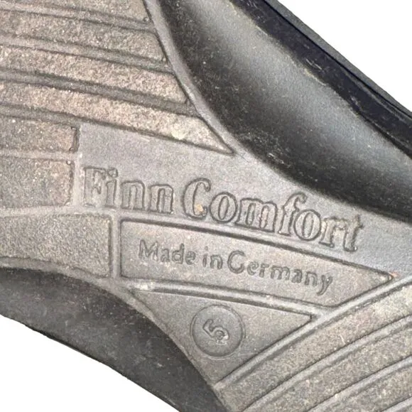 Finn Comfort Glendale Mary Janes Women's Size 7.5 Black Leather Comfort Shoes