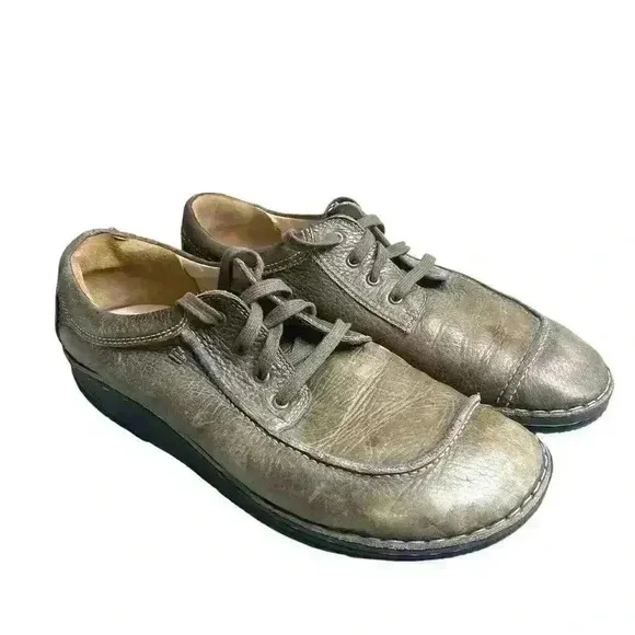 Finn Comfort Leather Oxford Comfort Shoes Mens 45 Brown Leather Casual Minimal