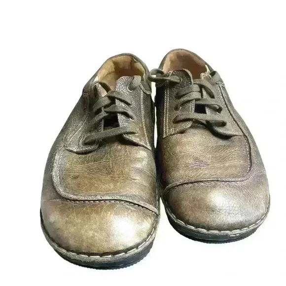 Finn Comfort Leather Oxford Comfort Shoes Mens 45 Brown Leather Casual Minimal