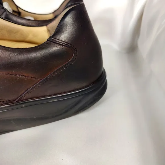 Finn Comfort Men’s Espresso Leather Lace Up Sneaker Comfort Shoes Size 12W