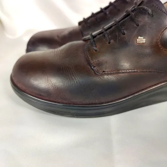 Finn Comfort Men’s Espresso Leather Lace Up Sneaker Comfort Shoes Size 12W