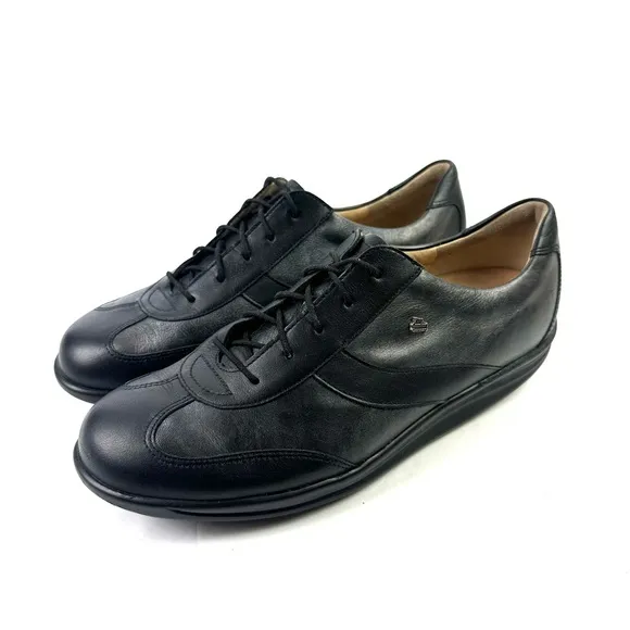 Finn Comfort Shoes Mens 7 Womens 9 Oxford Lace Up Black Leather Comfort Unisex