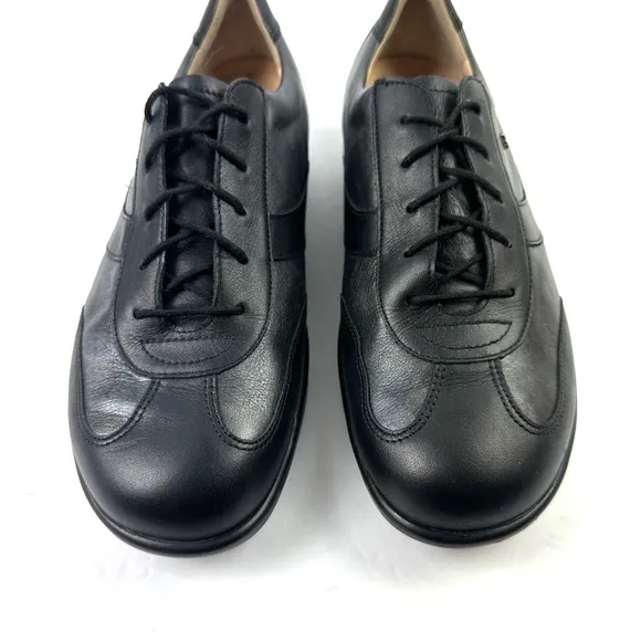 Finn Comfort Shoes Mens 7 Womens 9 Oxford Lace Up Black Leather Comfort Unisex