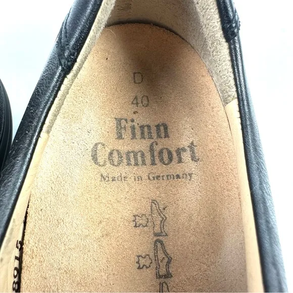 Finn Comfort Shoes Mens 7 Womens 9 Oxford Lace Up Black Leather Comfort Unisex