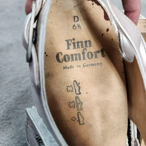 Finn Comfort Shoes Womens UK 6.5 US 9 Adana White Leather Sandals *Read*