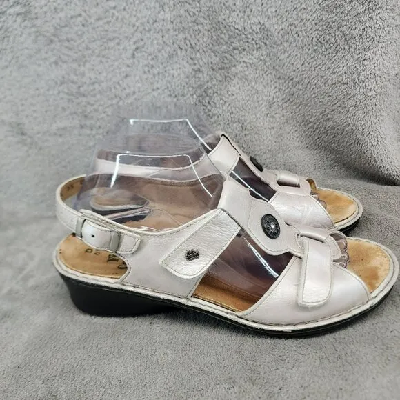 Finn Comfort Shoes Womens UK 6.5 US 9 Adana White Leather Sandals *Read*
