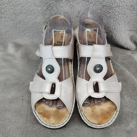 Finn Comfort Shoes Womens UK 6.5 US 9 Adana White Leather Sandals *Read*
