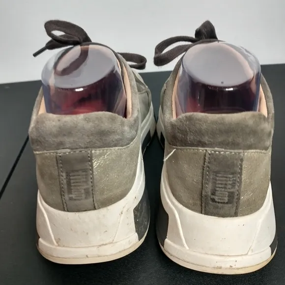 FitFlop Women Low Top Chunky Fashion Sneakers Freya Suede Leather, size 7
