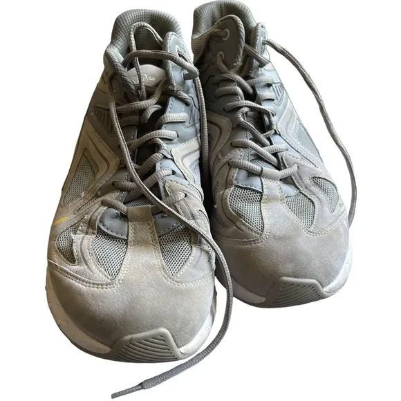 FitVille Grey Extra Wide width High-top Basketball Sneakers W Ankle Support‎