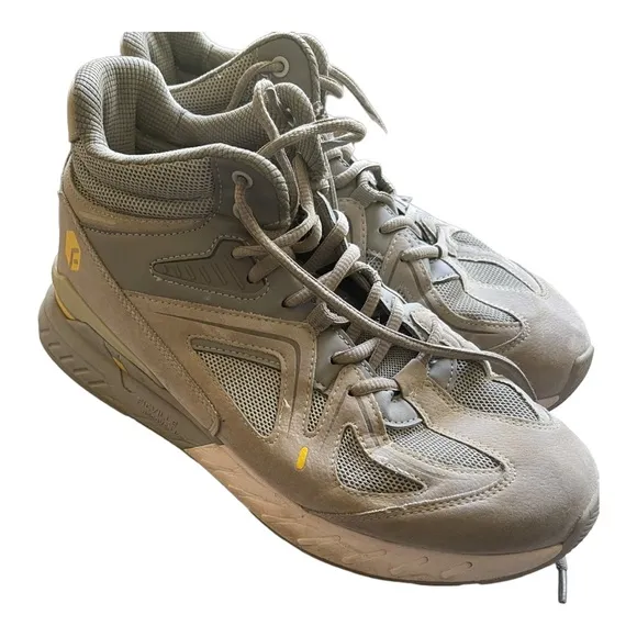 FitVille Grey Extra Wide width High-top Basketball Sneakers W Ankle Support‎