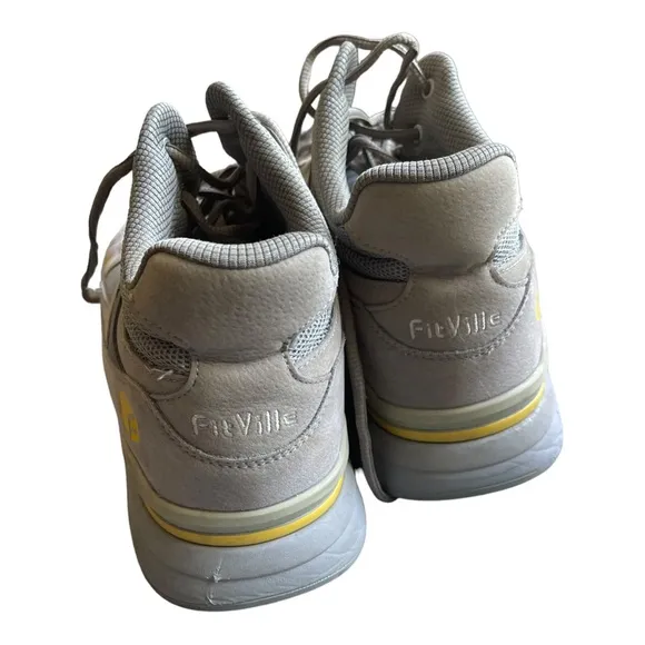 FitVille Grey Extra Wide width High-top Basketball Sneakers W Ankle Support‎
