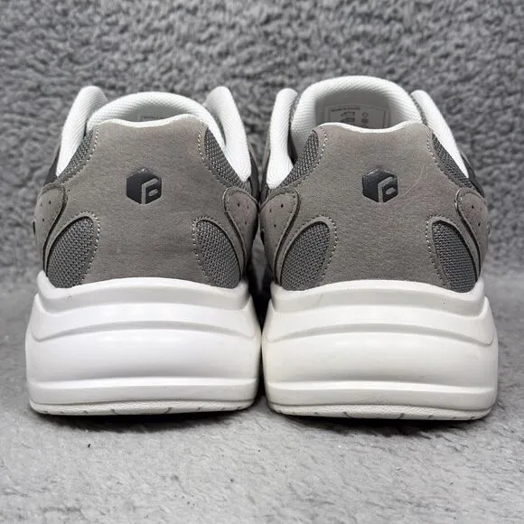 FitVille HeelAero Womens Size 8.5 Wide Walking Shoes Sneaker Slate Gray Arch Fit