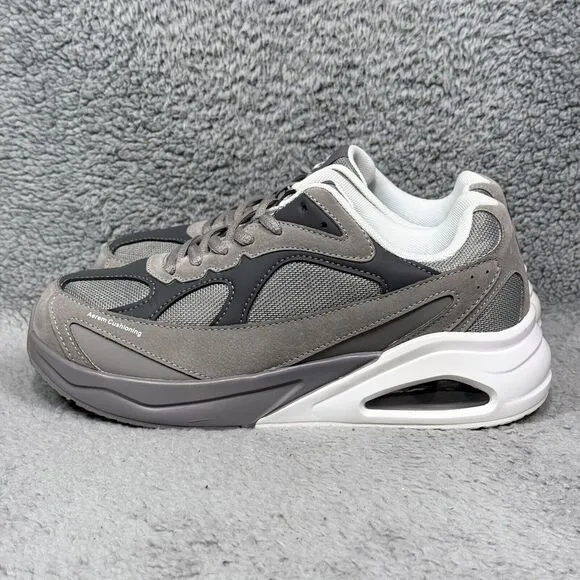FitVille HeelAero Womens Size 8.5 Wide Walking Shoes Sneaker Slate Gray Arch Fit