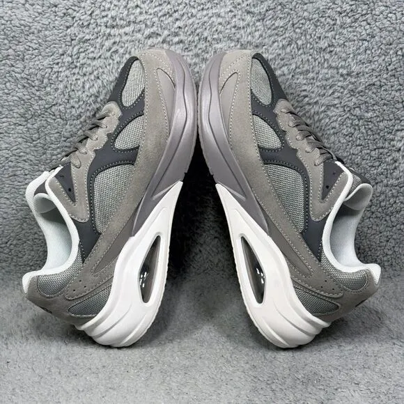 FitVille HeelAero Womens Size 8.5 Wide Walking Shoes Sneaker Slate Gray Arch Fit