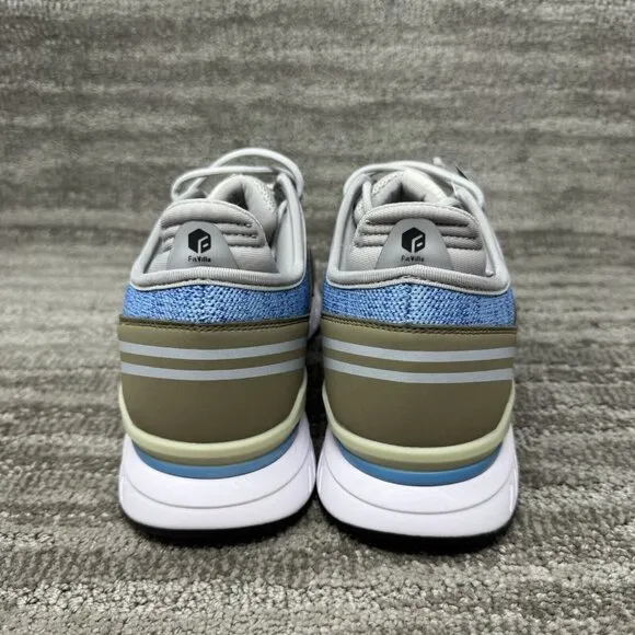 FitVille Marca Mens Walking Comfort Sneakers Size 9.5 EW Gray Blue Suede New