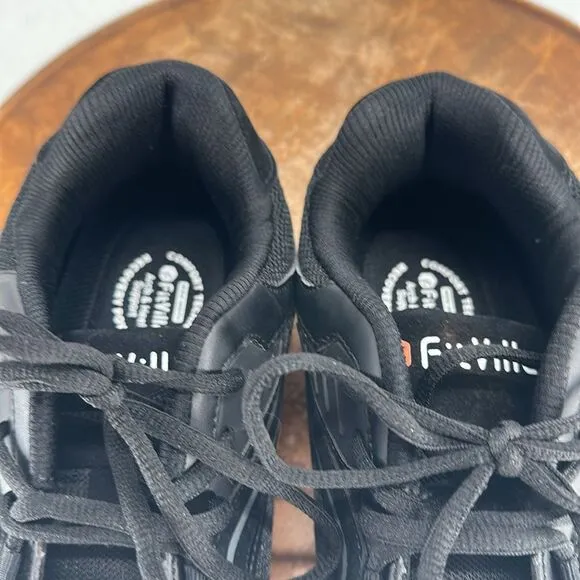 FitVille Shoes Mens 11.5 Wide Rebound Core Walking v1 Black Gray Athletic