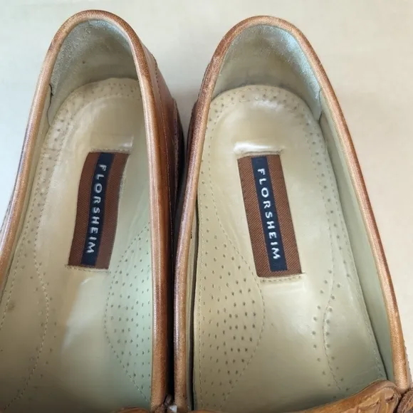 Florsheim &quot;Amazonas&quot; Comfort Plus Tasseled Men’s Woven walnut brown Loafers Shoe