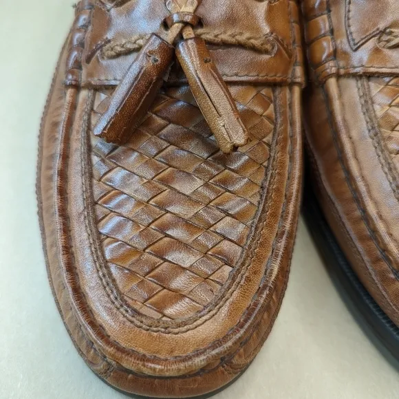 Florsheim &quot;Amazonas&quot; Comfort Plus Tasseled Men’s Woven walnut brown Loafers Shoe