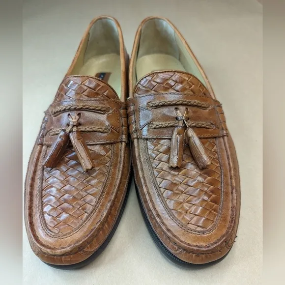 Florsheim &quot;Amazonas&quot; Comfort Plus Tasseled Men’s Woven walnut brown Loafers Shoe