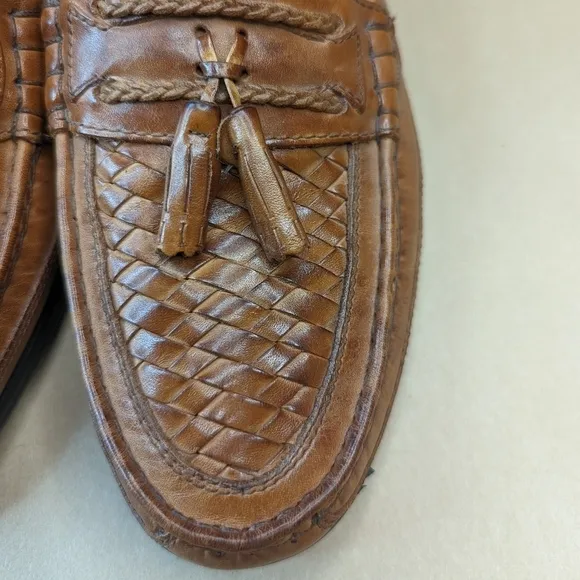 Florsheim &quot;Amazonas&quot; Comfort Plus Tasseled Men’s Woven walnut brown Loafers Shoe