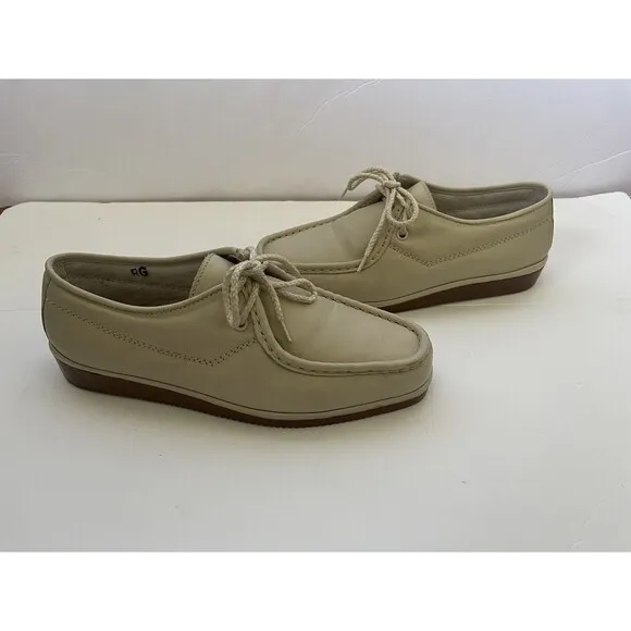Florsheim Mens Bone Off White Lace Oxford Shoes, size 8.5M‎