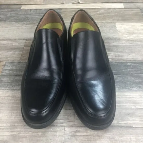 Florsheim Midtown Moc Men's Black Sz 7 D Slip On Comfort Leather Shoes 12137-001