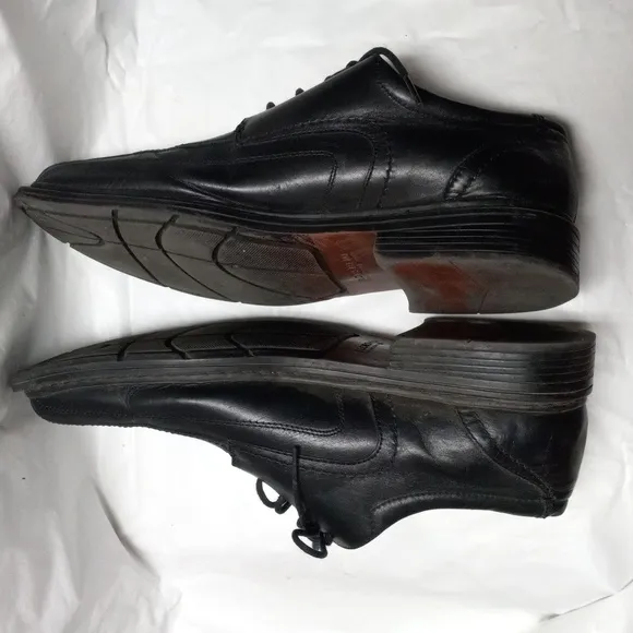 Florsheim Shoes Mens 11 Casual Oxfords Black Leather Derby Comfort
