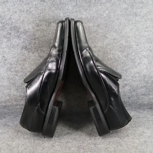 Florsheim Shoes Mens 8.5 Loafer Slip On Classic Black Leather Square Toe Comfort