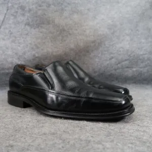 Florsheim Shoes Mens 8.5 Loafer Slip On Classic Black Leather Square Toe Comfort
