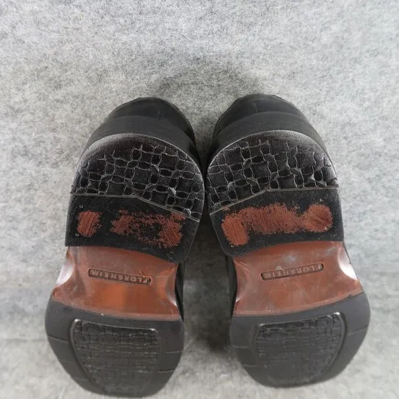 Florsheim Shoes Mens 8.5 Loafer Slip On Classic Black Leather Square Toe Comfort