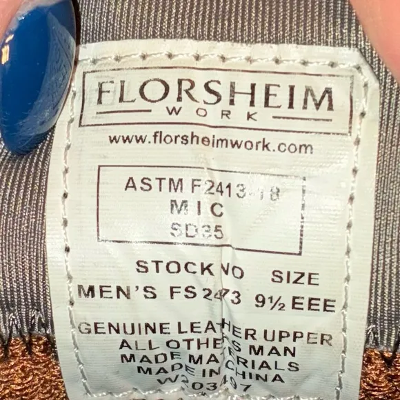 Florsheim Work Man's Casual Shoes Adventure Steel Toe Oxford Men’s 9.5EEE Wide
