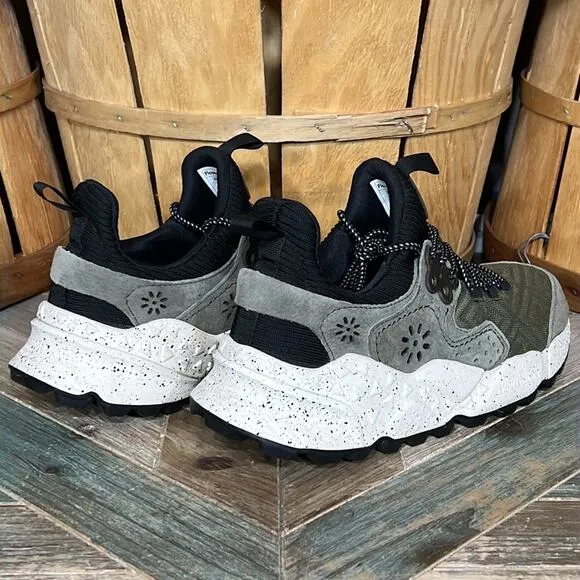 Flower Mountain Kotetsu Low Green Black Suede Mesh Chunky Sneakers Men Size 9.5
