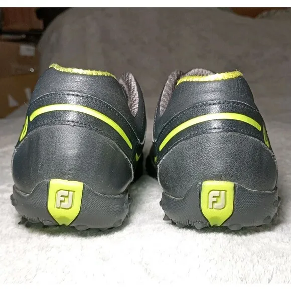FootJoy FJ M 55175 Project Mens Golf Shoes Black Green Trim Sz 7.5M 7.5 M