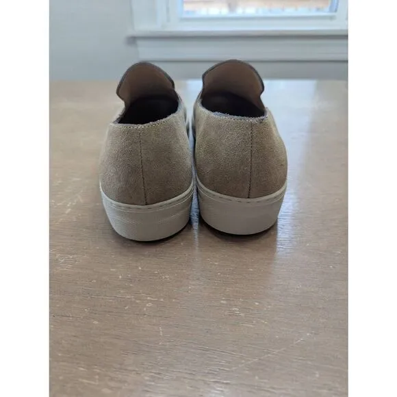 Frame Le Ren Suede Slip-On Sneakers women's size 39.5 tan