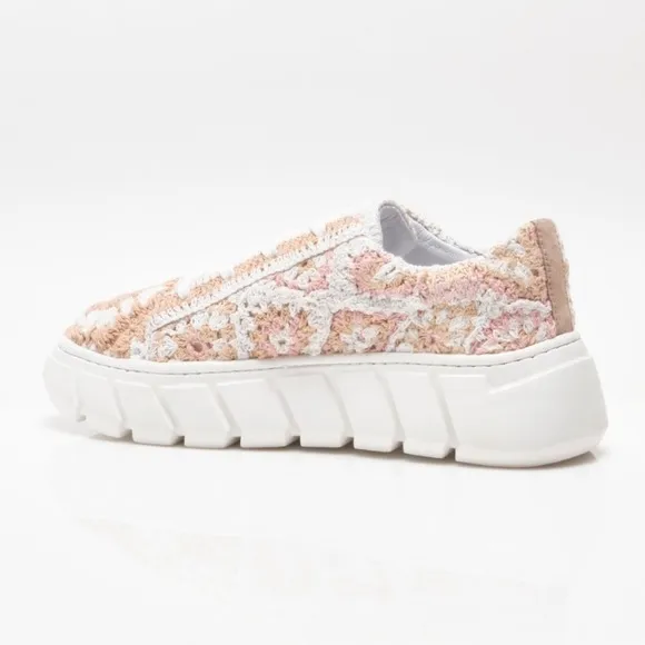 Free People Catch Me If You Can Crocheted Platform Sneakers | Size 41