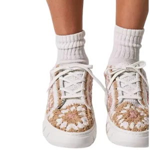 Free People Catch Me If You Can Crocheted Platform Sneakers | Size 41